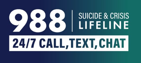 988 Lifeline Suicide & Crisis link and logo